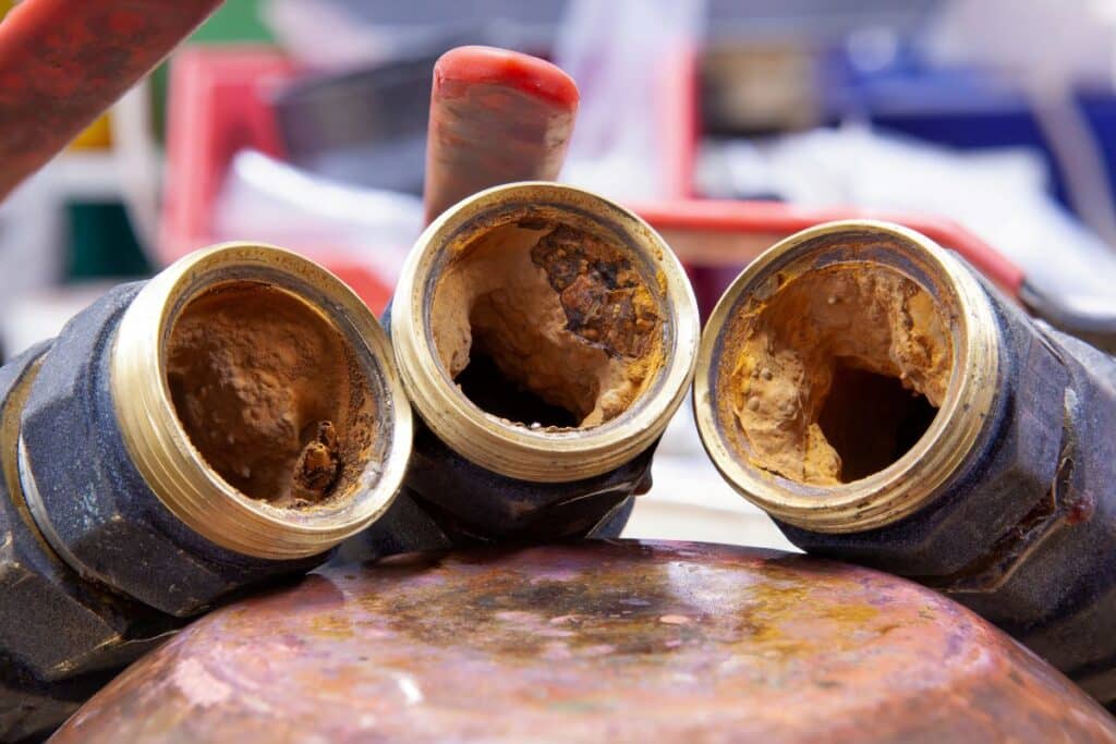 rusty plumbing pipes